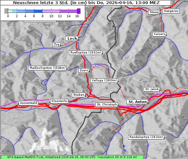 Neuschnee, 16. 4. 2026