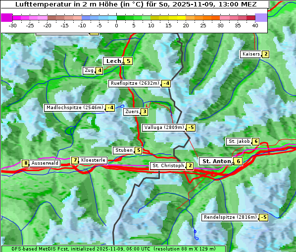 Temperatur, 9. 11. 2025