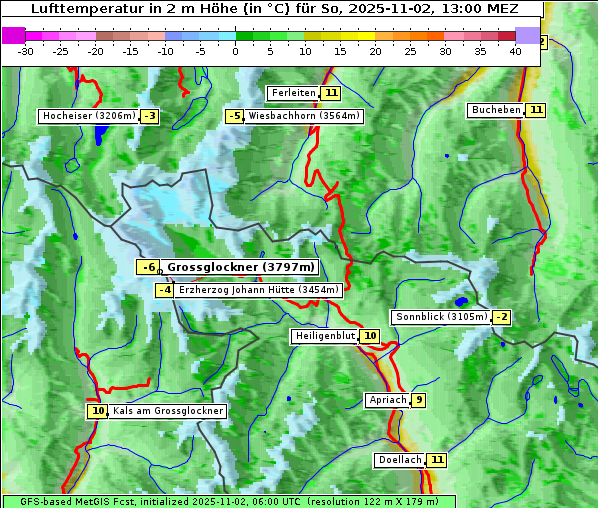 Temperatur, 2. 11. 2025