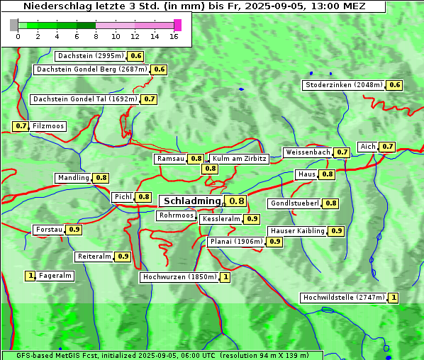 Niederschlag, 5. 9. 2025