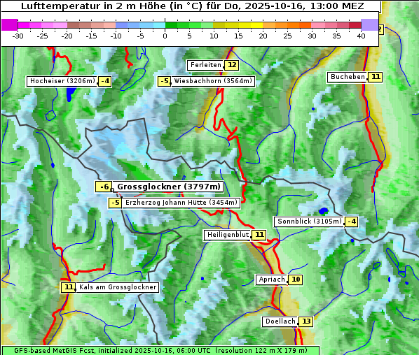 Temperatur, 16. 10. 2025
