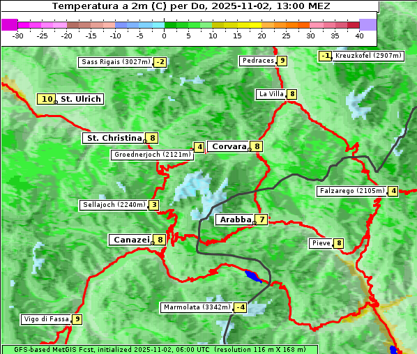Temperatur, 2. 11. 2025