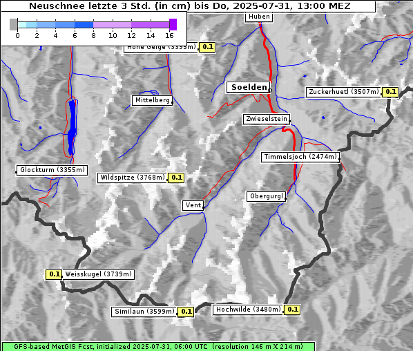 Neuschnee, 31. 7. 2025