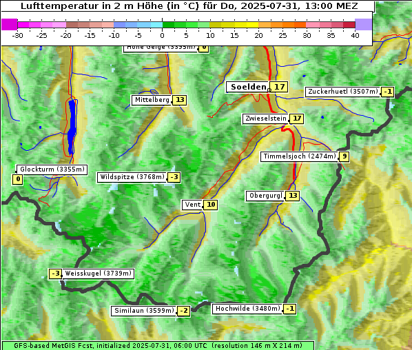 Temperatur, 31. 7. 2025