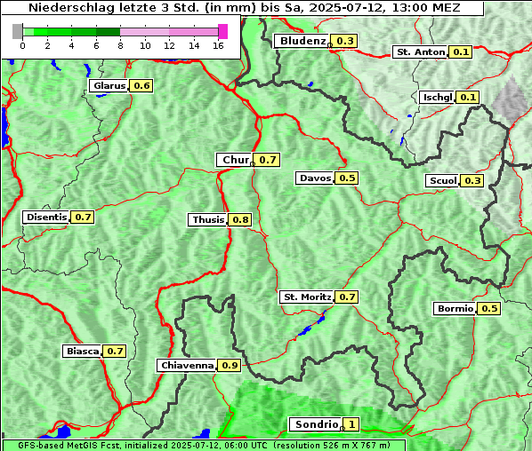Niederschlag, 12. 7. 2025