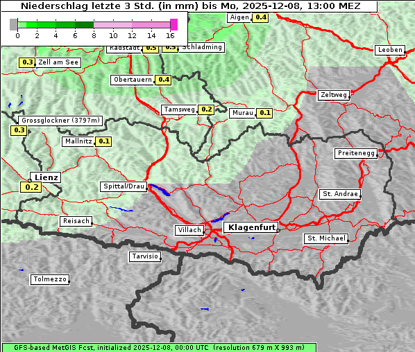 Niederschlag, 8. 12. 2025