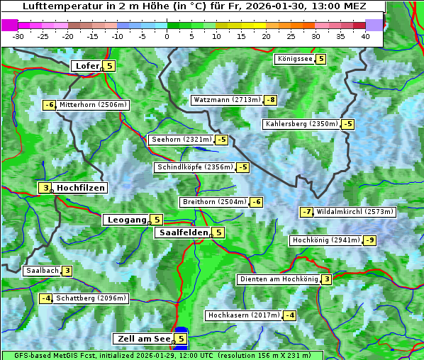 Temperatur, 30. 1. 2026