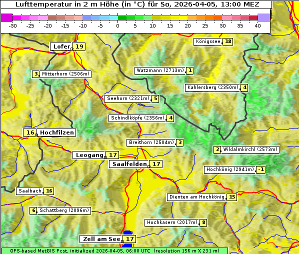 Temperatur, 5. 4. 2026