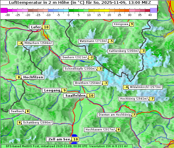 Temperatur, 9. 11. 2025
