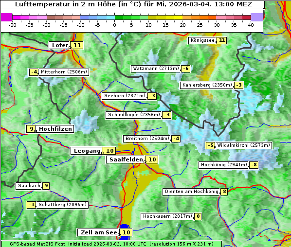 Temperatur, 4. 3. 2026