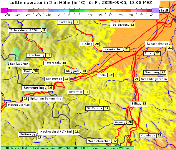 Temperatur, 5. 9. 2025