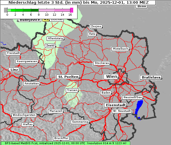 Niederschlag, 1. 12. 2025