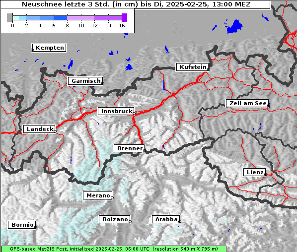 Neuschnee, 25. 2. 2025