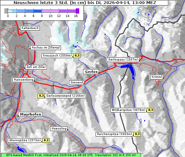 Neuschnee, 14. 4. 2026