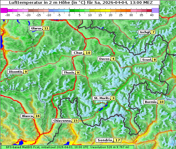 Temperatur, 4. 4. 2026
