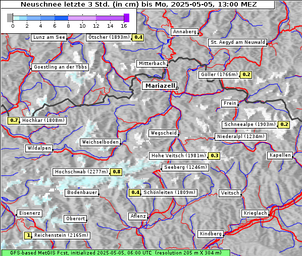 Neuschnee, 5. 5. 2025