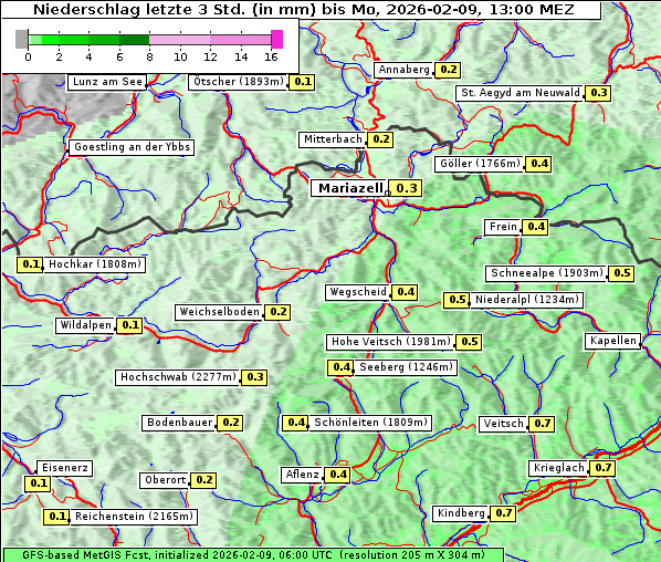 Niederschlag, 9. 2. 2026