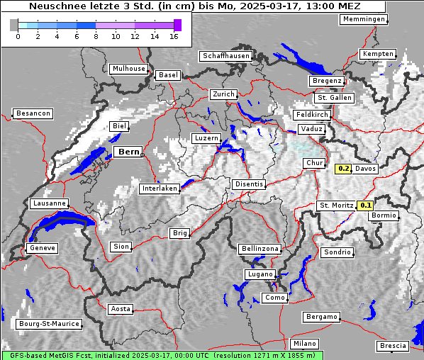 Neuschnee, 17. 3. 2025