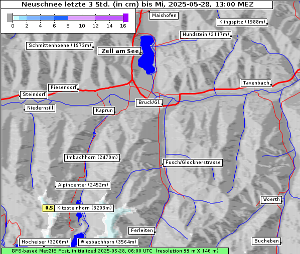 Neuschnee, 28. 5. 2025