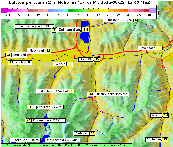 Temperatur, 28. 5. 2025