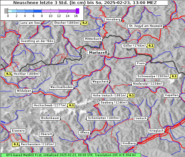 Neuschnee, 23. 2. 2025