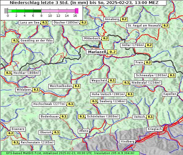 Niederschlag, 23. 2. 2025