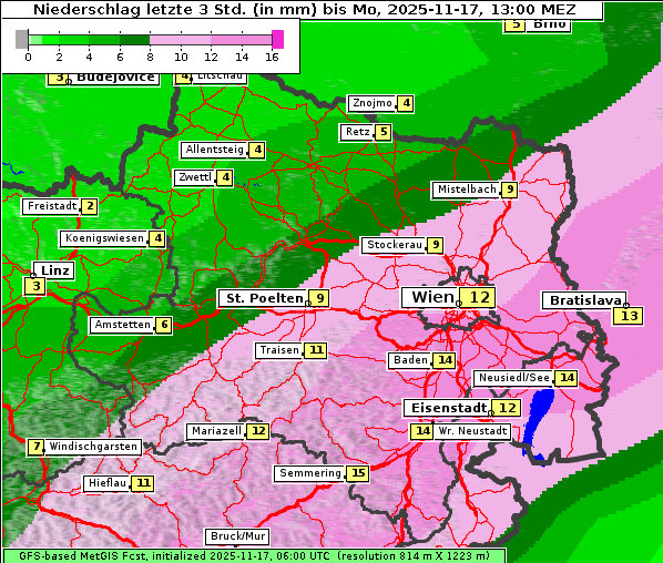 Niederschlag, 17. 11. 2025