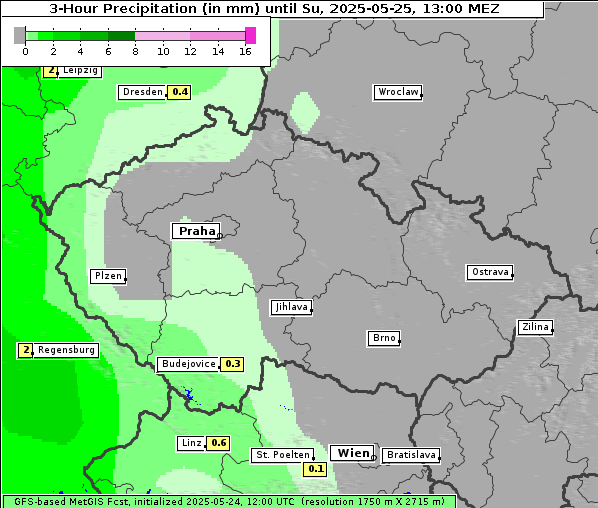 Niederschlag, 25. 5. 2025