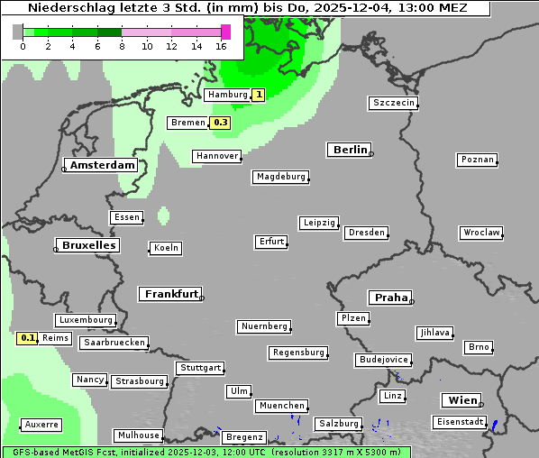 Niederschlag, 4. 12. 2025