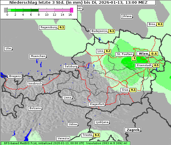 Niederschlag, 13. 1. 2026
