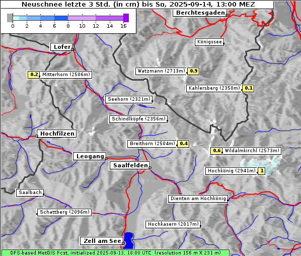 Neuschnee, 14. 9. 2025