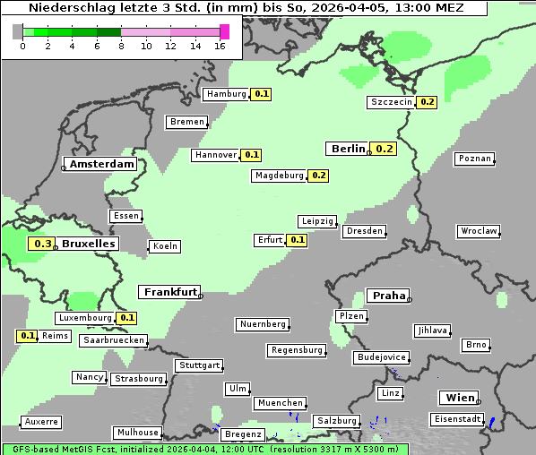 Niederschlag, 5. 4. 2026