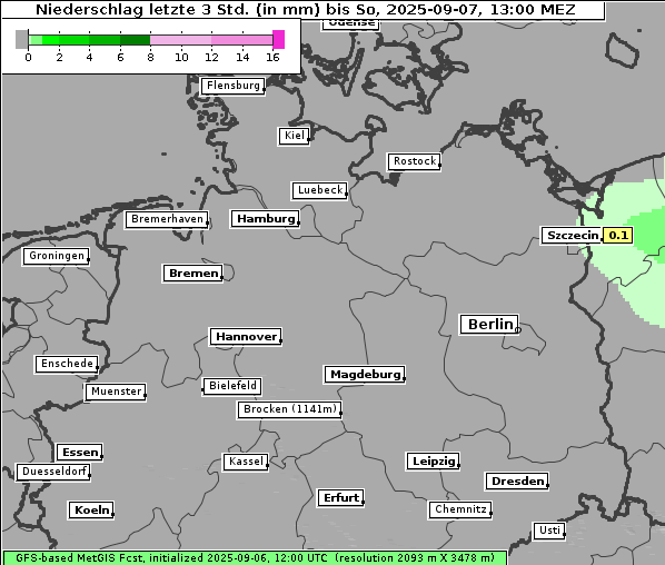 Niederschlag, 7. 9. 2025