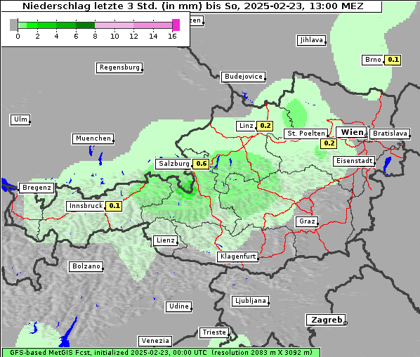 Niederschlag, 23. 2. 2025