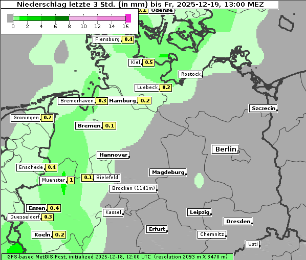 Niederschlag, 19. 12. 2025
