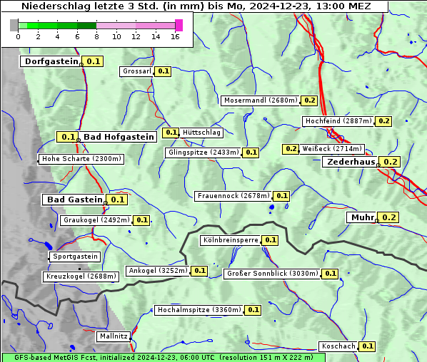 Niederschlag, 23. 12. 2024