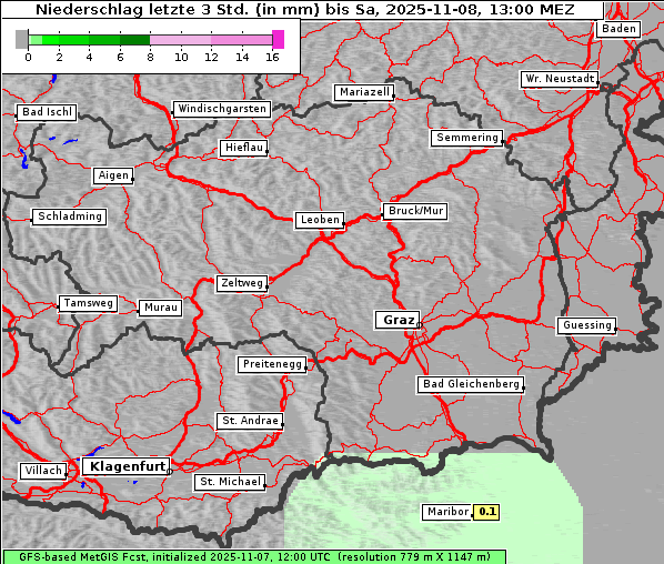 Niederschlag, 8. 11. 2025