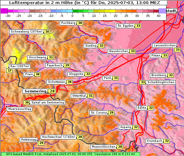 Temperatur, 3. 7. 2025