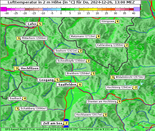 Temperatur, 26. 12. 2024