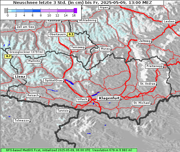 Neuschnee, 9. 5. 2025