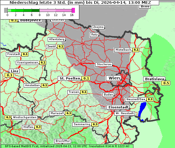 Niederschlag, 14. 4. 2026