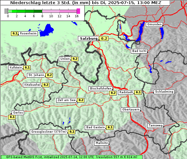 Niederschlag, 15. 7. 2025