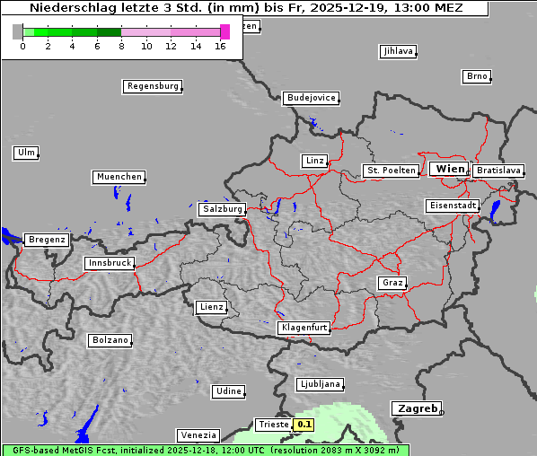 Niederschlag, 19. 12. 2025