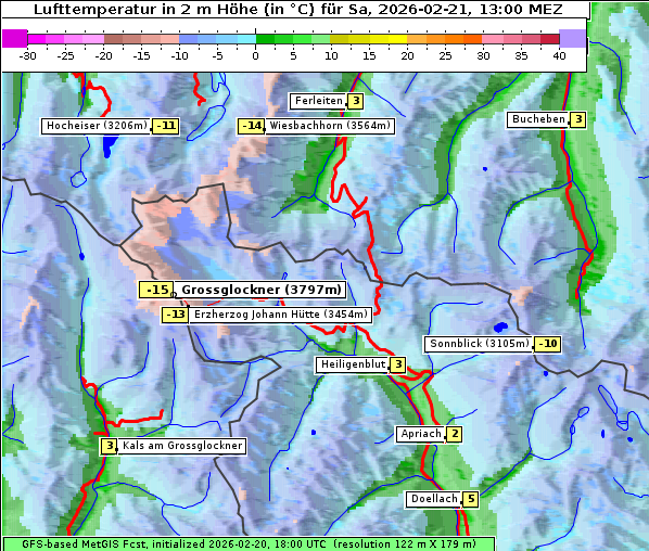 Temperatur, 21. 2. 2026