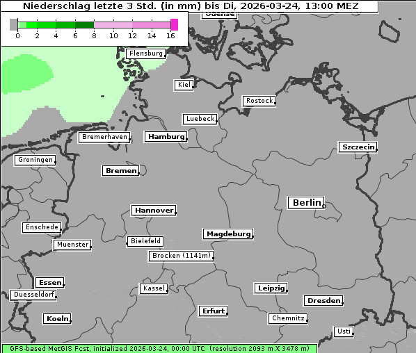 Niederschlag, 24. 3. 2026