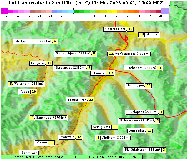Temperatur, 1. 9. 2025