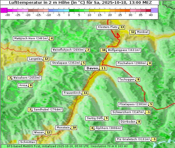 Temperatur, 18. 10. 2025