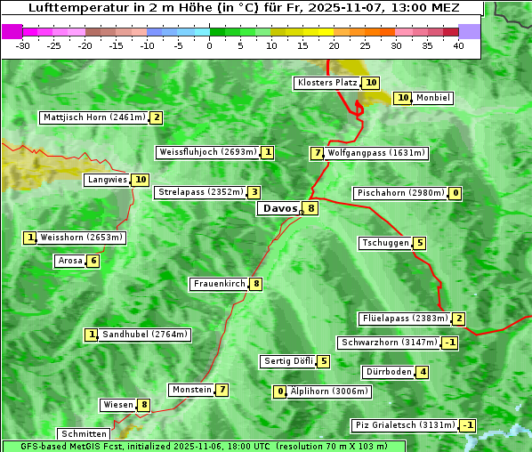 Temperatur, 7. 11. 2025