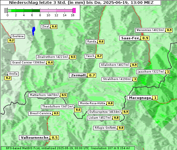 Niederschlag, 19. 6. 2025