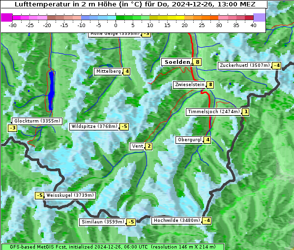 Temperatur, 26. 12. 2024